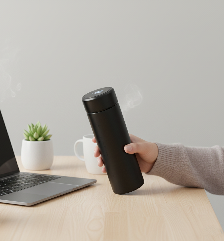 LED Temperature Display Flask