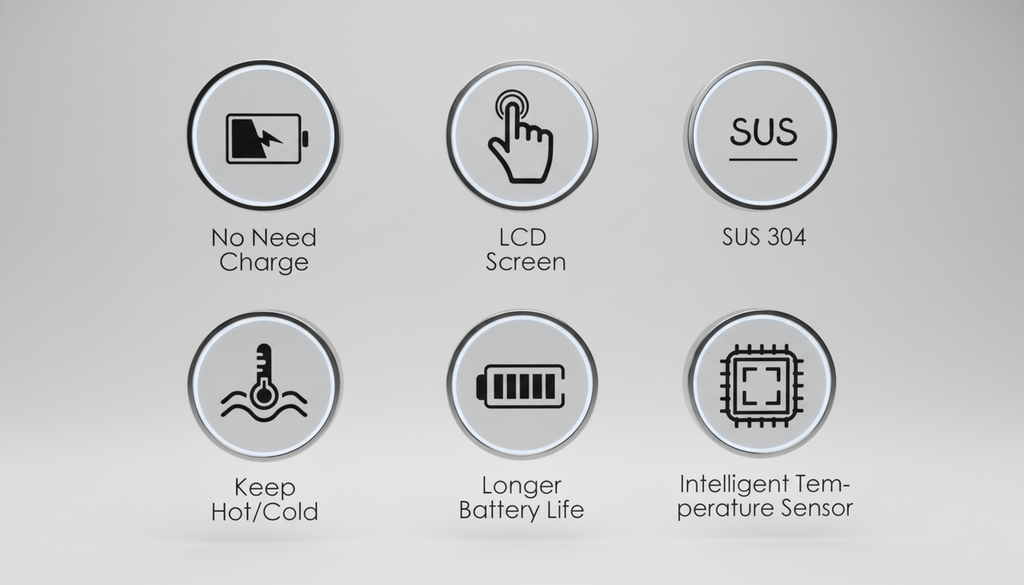 LED Temperature Display Flask