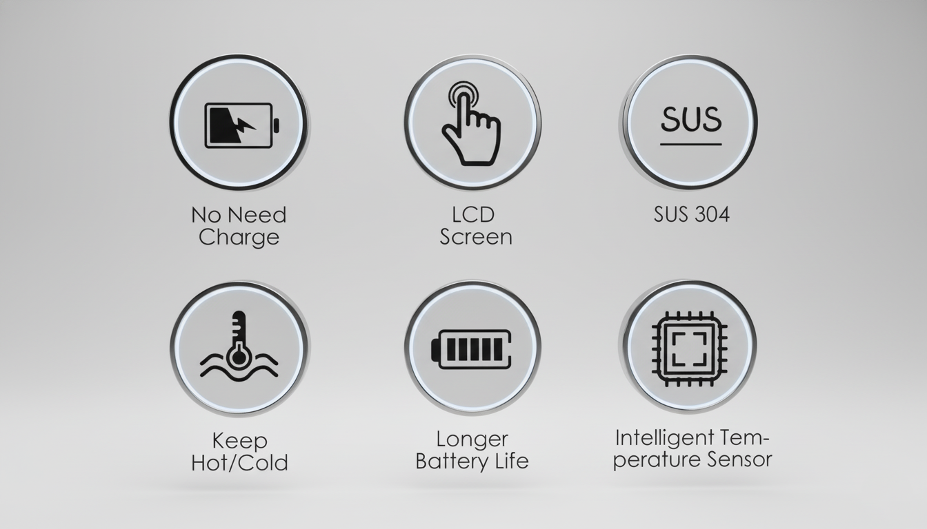 LED Temperature Display Flask