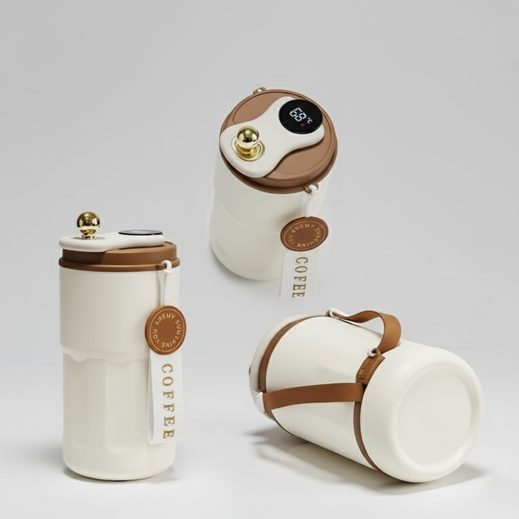 Stainless Steel Hot and Cold Vacuum Insulated Temperature Display Coffee Mug